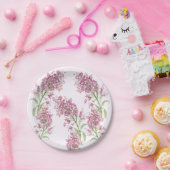 水彩デルフィニウムの花束 ペーパープレート (パーティー)