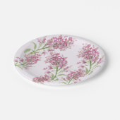 水彩デルフィニウムの花束 ペーパープレート (アングル)