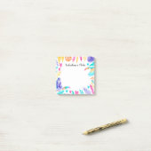 水彩トゥーカンとトロピカル離れ ポストイット (デスク上)