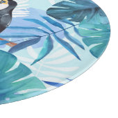 水彩トゥーカン：熱帯シームレス カッティングボード (角)