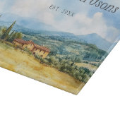 水彩トスカーナ地中海のファミリー名 カッティングボード (角)