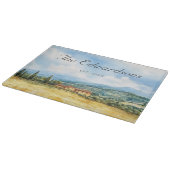 水彩トスカーナ地中海のファミリー名 カッティングボード (角)