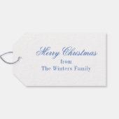 水彩トナカイのモノグラムクレストクリスマス ギフトタグ (裏面横)