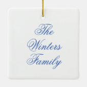 水彩トナカイのモノグラムクレストクリスマス セラミックオーナメント (裏面)