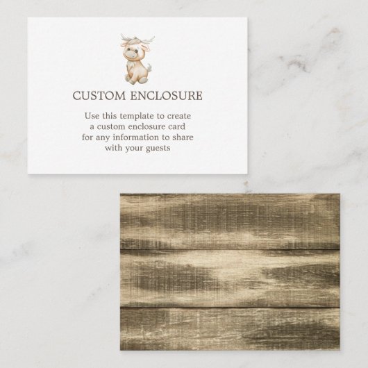 水彩トナカイカスタムー囲いカード 名刺 (正面/裏面)