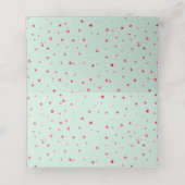 水彩トナカイ模様パステルグリーンAny Color プレイスカード (内部開封)