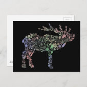 水彩トナカイ ポストカード (正面/裏面)