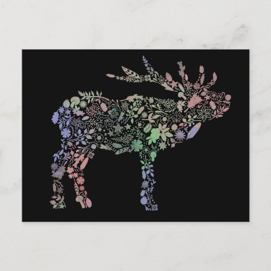 水彩トナカイ ポストカード (正面)