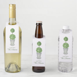 水彩トピアリモノグラムの ボトルネックタグ