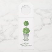 水彩トピアリモノグラムの ボトルネックタグ (正面)