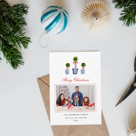 水彩トピアリーズホリデー写真 シーズンカード