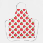 水彩トマトパターン エプロン (正面)