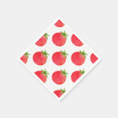 水彩トマトパターン スタンダードカクテルナプキン (角)