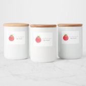 水彩トマト食品ラベル フードラベル (ボトル)