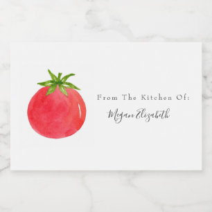 水彩トマト食品ラベル フードラベル