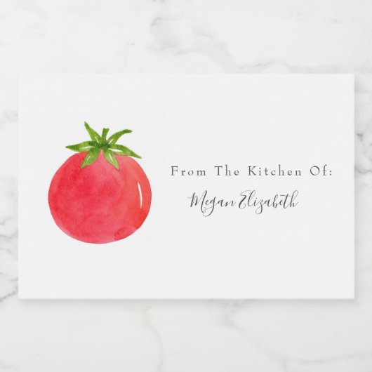 水彩トマト食品ラベル フードラベル (シングルラベル)