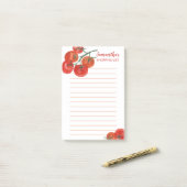 水彩トマト食料品店リスト食事計画 ポストイット (デスク上)