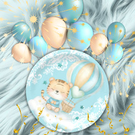 水彩トラと風船の誕生日ペーパープレート ペーパープレート