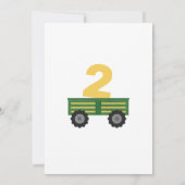 水彩トラクターの誕生日パーティー招待状 招待状 (裏面)