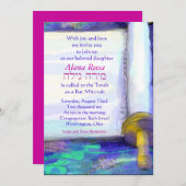 水彩トラバルミツワー招待状招待状 招待状 (正面/裏面)