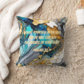 水彩トレンドクリスチャン聖書聖句 クッション (ブランケット)