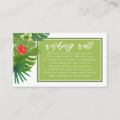 水彩トロピカルウィッシングウェルV3グリーンID577 エンクロージャーカード (正面)