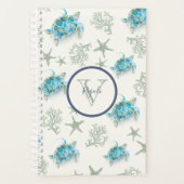 水彩トロピカルウミガメ プランナー手帳 (正面)