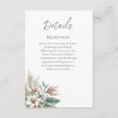 水彩トロピカルエレガンス結婚ズ詳細- エンクロージャーカード (正面)