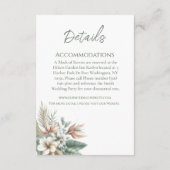 水彩トロピカルエレガンス結婚ズ詳細- エンクロージャーカード (裏面)