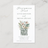 水彩トロピカルエレガンス – レジストリ – ハネムーン 名刺 (裏面)