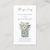 水彩トロピカルエレガンス – レジストリ – ハネムーン 名刺 (正面)