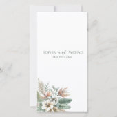 水彩トロピカルエレガンス – 結婚式 プログラム- (正面)