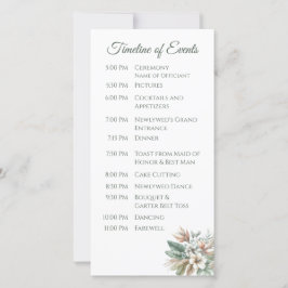 水彩トロピカルエレガンス – 結婚式 プログラム-