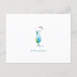 水彩トロピカルカクテル シーズンポストカード