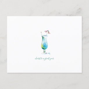 水彩トロピカルカクテル シーズンポストカード