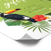 水彩トロピカルカード&ギフトグリーンID577 ポスター (角)