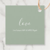 水彩トロピカルグリーン好意タグ フェイバータグ (裏面)