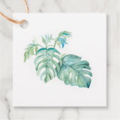 水彩トロピカルグリーン好意タグ フェイバータグ (正面)