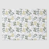 水彩トロピカルグリーン離れ自然パターン 薄葉紙 (正面)