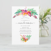 水彩トロピカルサマービーチブライダルシャワー 招待状 (スタンド正面)