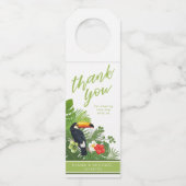 水彩トロピカルサンキューグリーンID577 ボトルネックタグ (正面)