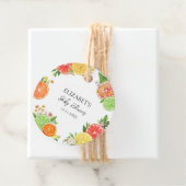 水彩トロピカルシトラスのベビーシャワー フェイバータグ (インサイチュ)