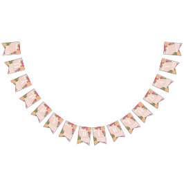 水彩トロピカルシトラスミニマル誕生日 バンティングフラッグ