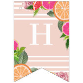 水彩トロピカルシトラスミニマル誕生日 バンティングフラッグ (第2の旗)