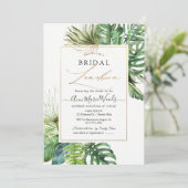水彩トロピカルジャングル ブライダルランチョン招待状 招待状 (スタンド正面)