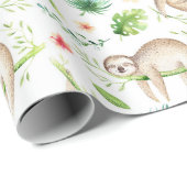 水彩トロピカルスロスパターン ラッピングペーパー (ロールコーナー)