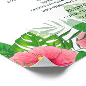 水彩トロピカルズ結婚メニュー ポスター (角)