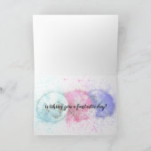 水彩トロピカルドリンク傘35誕生日 カード (内部)