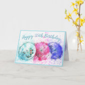 水彩トロピカルドリンク傘35誕生日 カード (黄色い花)