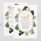 水彩トロピカルハッピーアワー計画 招待状 (正面/裏面)